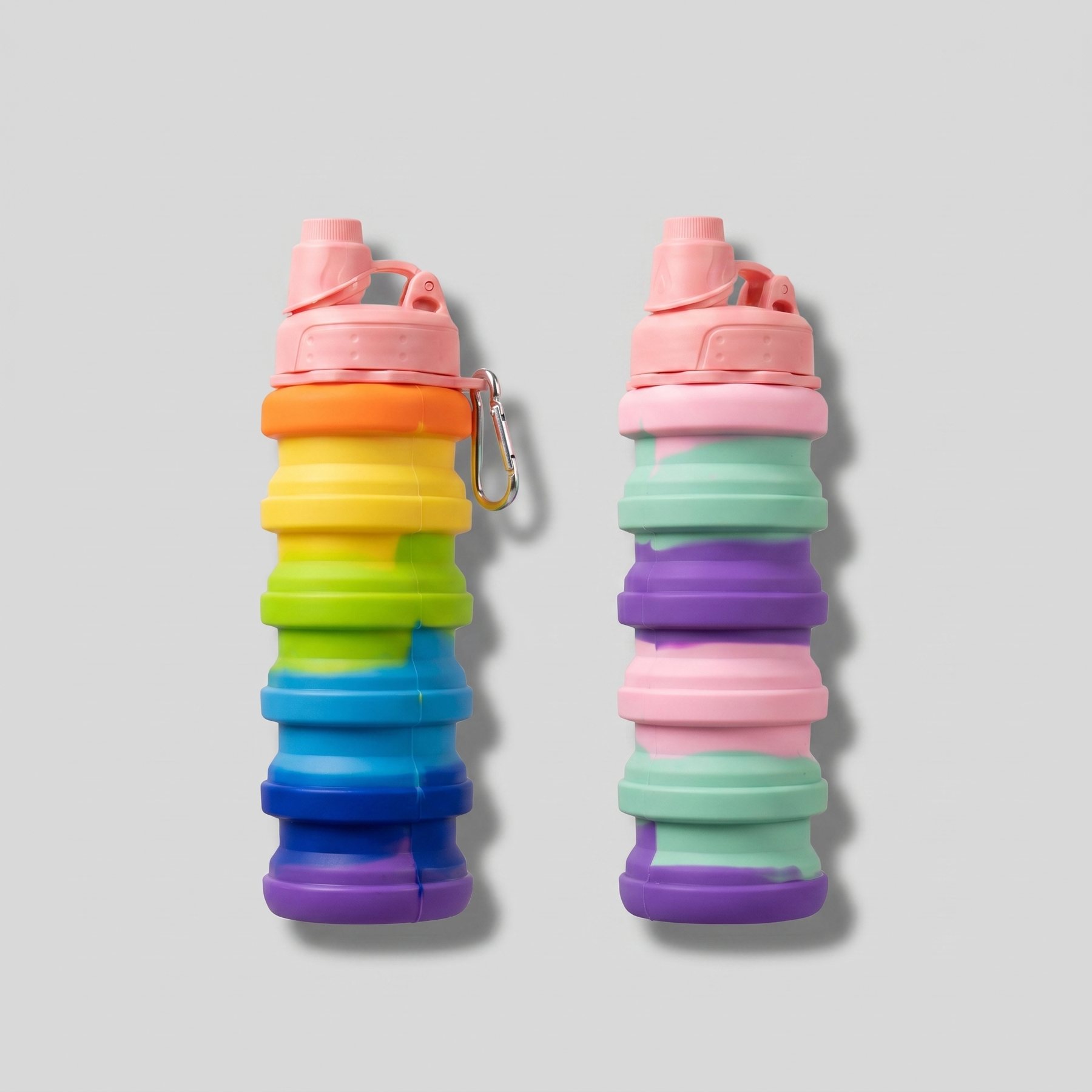 Accordion Collapsible Silicone Sports Water Bottle product image 2