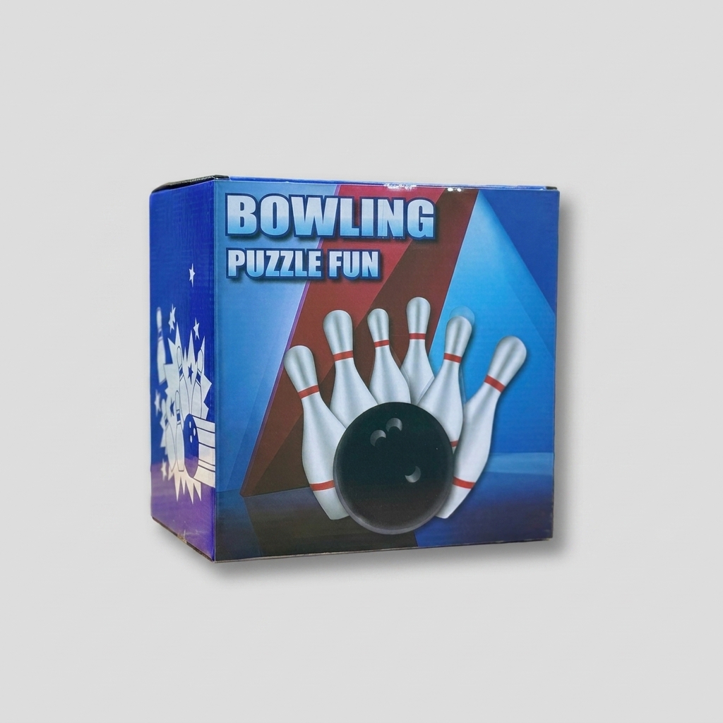 "Bowling Puzzle Fun" Mini Kids Toy Bowling Set