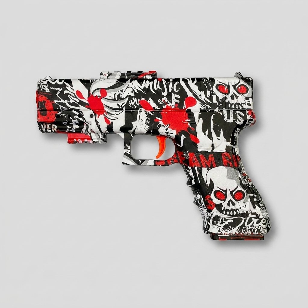 Glock Gel Blaster Toy Pistol (Graffiti Skull Edition)