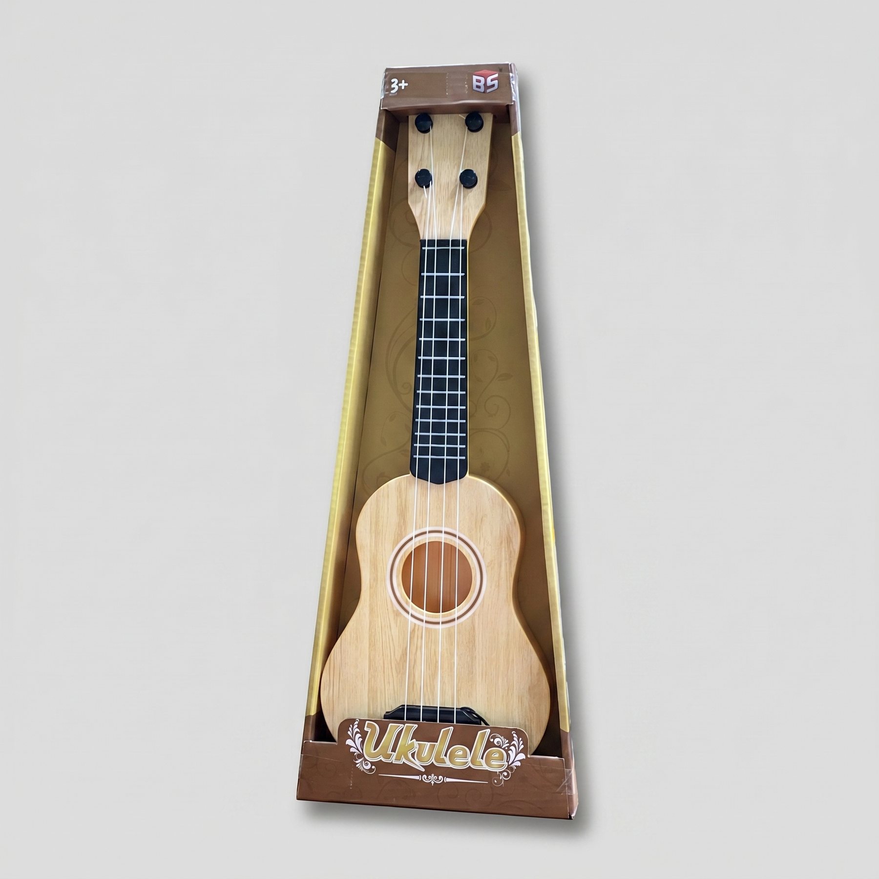 Kids 4-String Mini Ukulele Toy Guitar (Natural Wood)