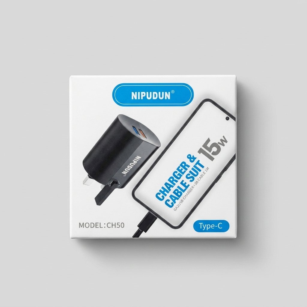 NIPUDUN 15W Wall Charger and Type-C Cable Suit CH50