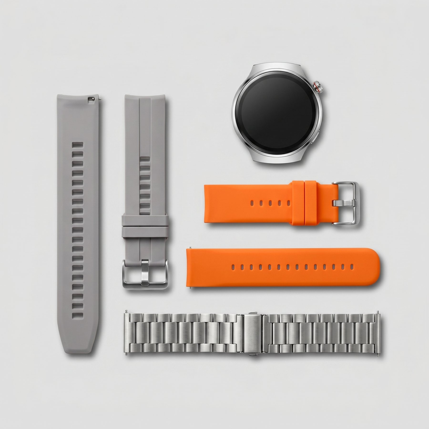 Smartwatch with 3 Interchangeable Straps